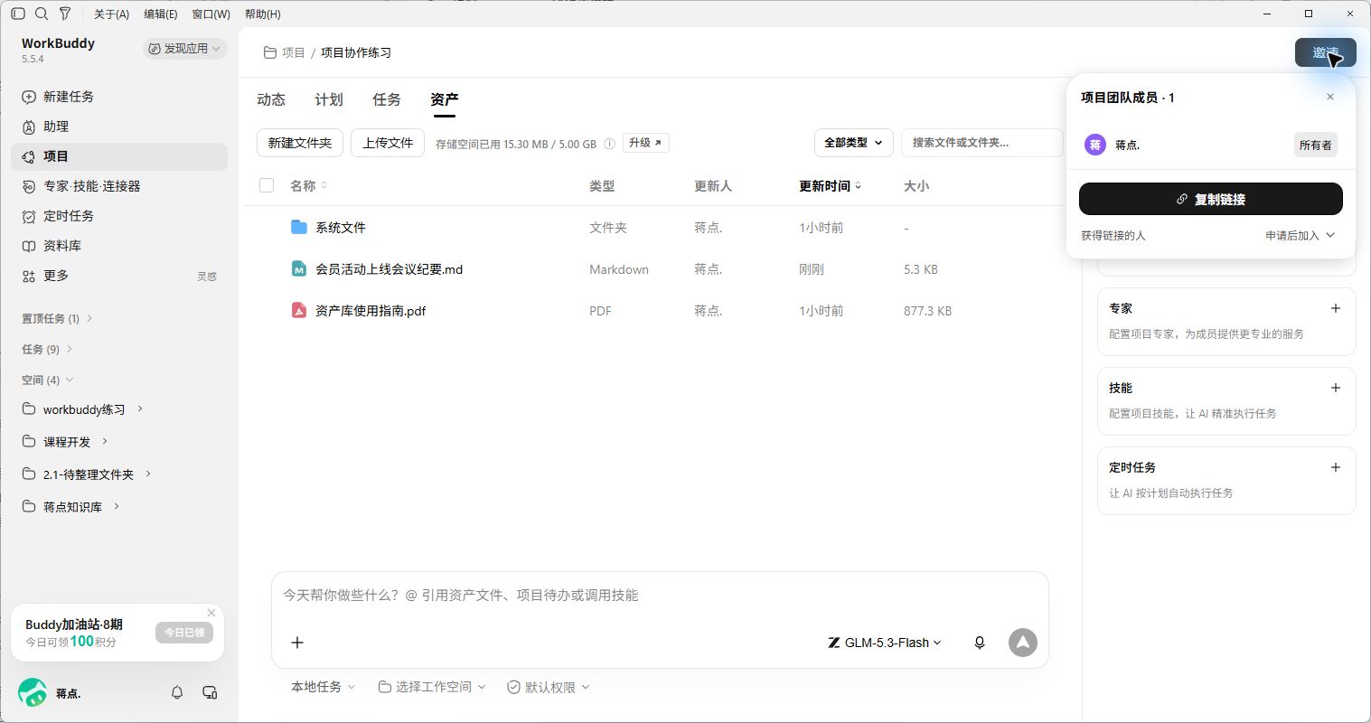项目成员与邀请设置